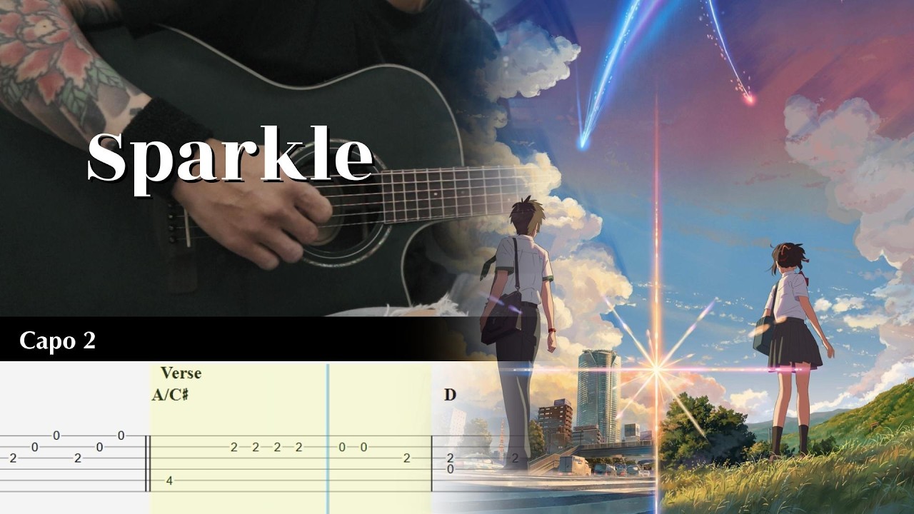 Sparkle - Your name - Fingerstyle Guitar TAB Tutorial