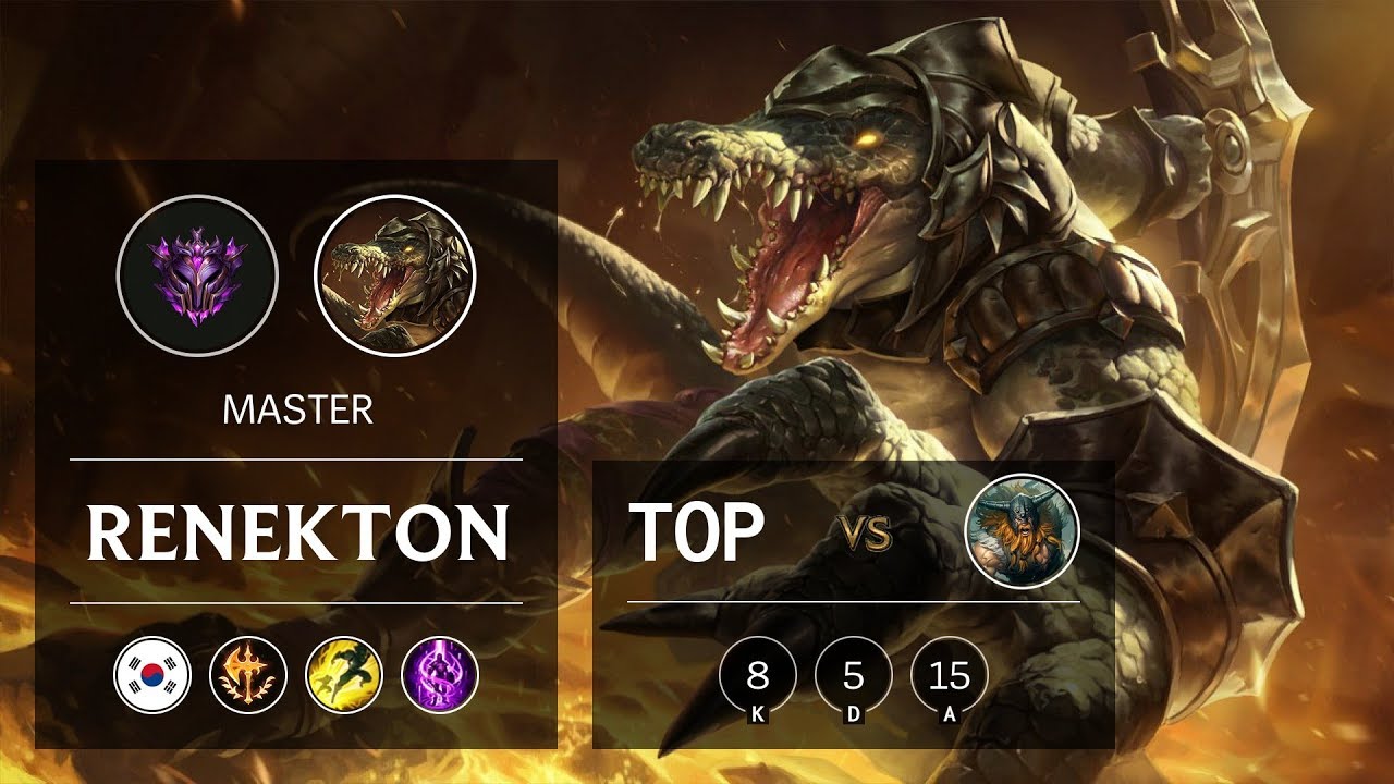 Renekton Top vs Olaf - KR Master Patch 9.12