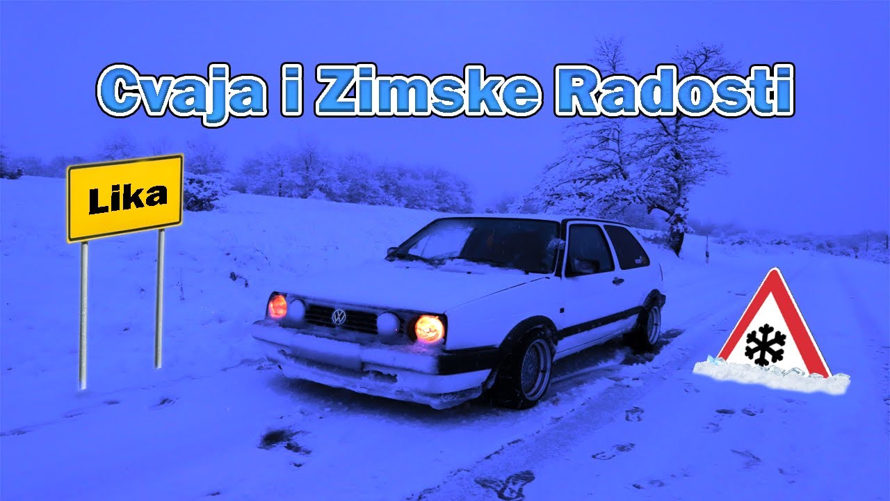 GOLF 2 PO SNIJEGU KROZ LIKU! *Cvaja i zimske radosti*❄️🥶