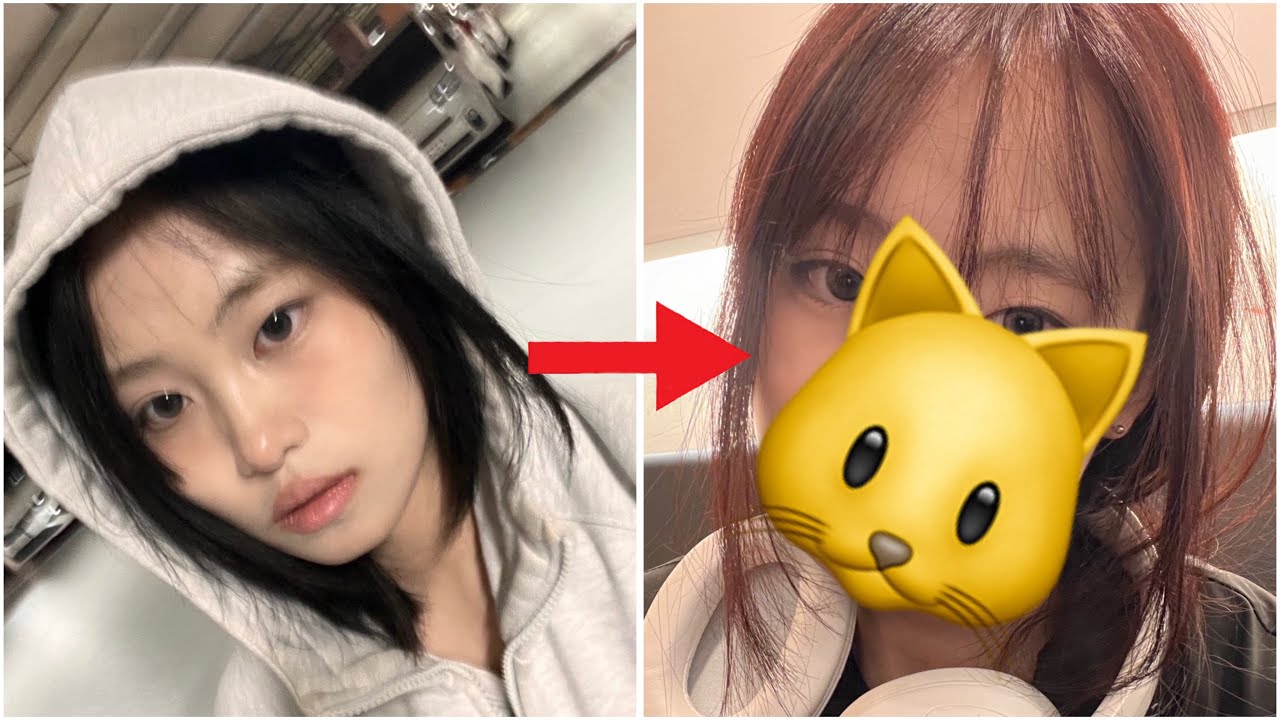 자연모 셀프 염색 (레드브라운)
