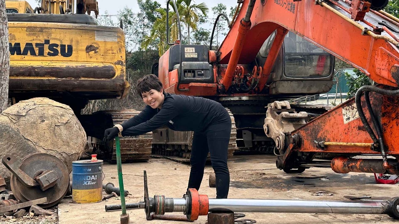 Series: The girl who repairs excavators at the workshop with tough jobs. Episode 4