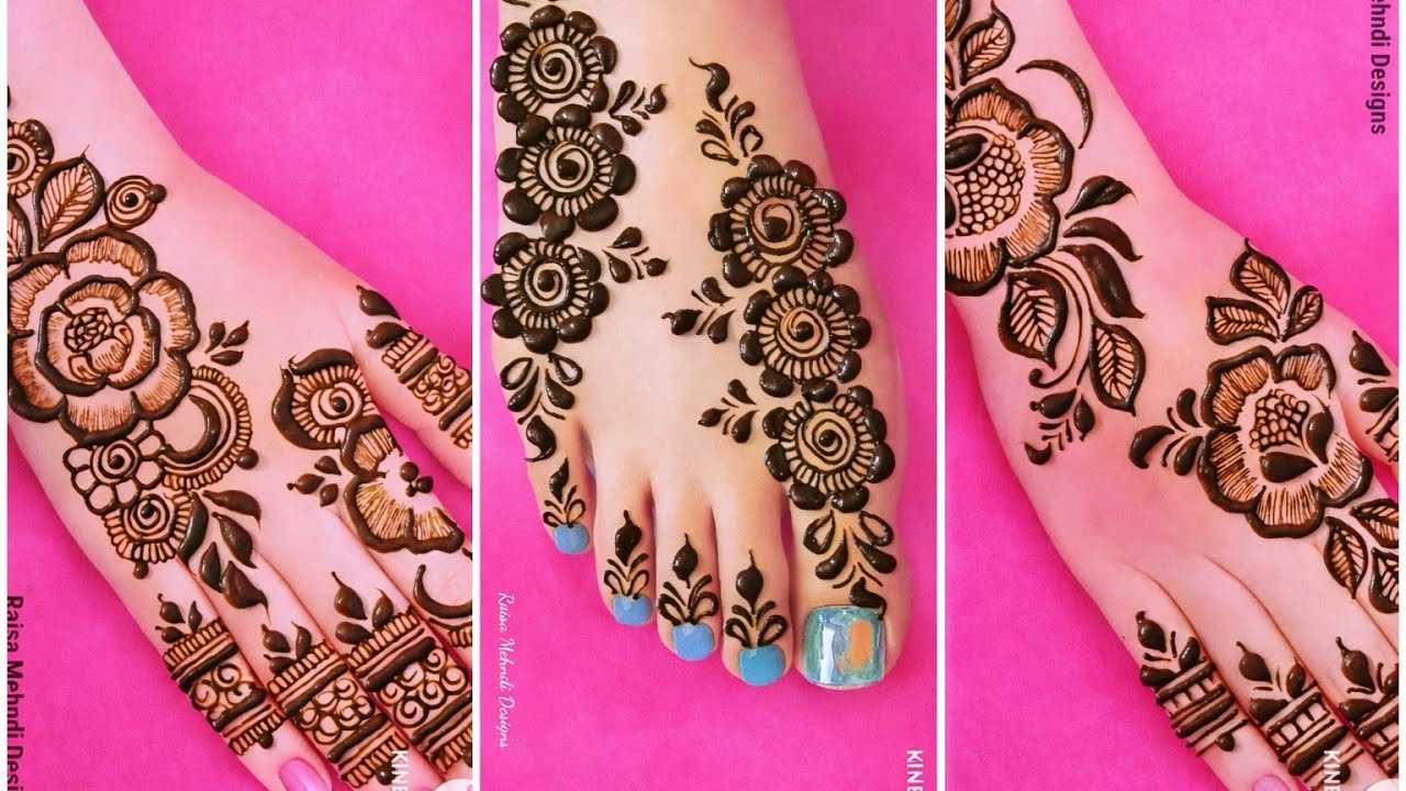 Full hand mehndi design | Finger mehndi | Flower design | कंगन मेहंदी | Feet mehndi