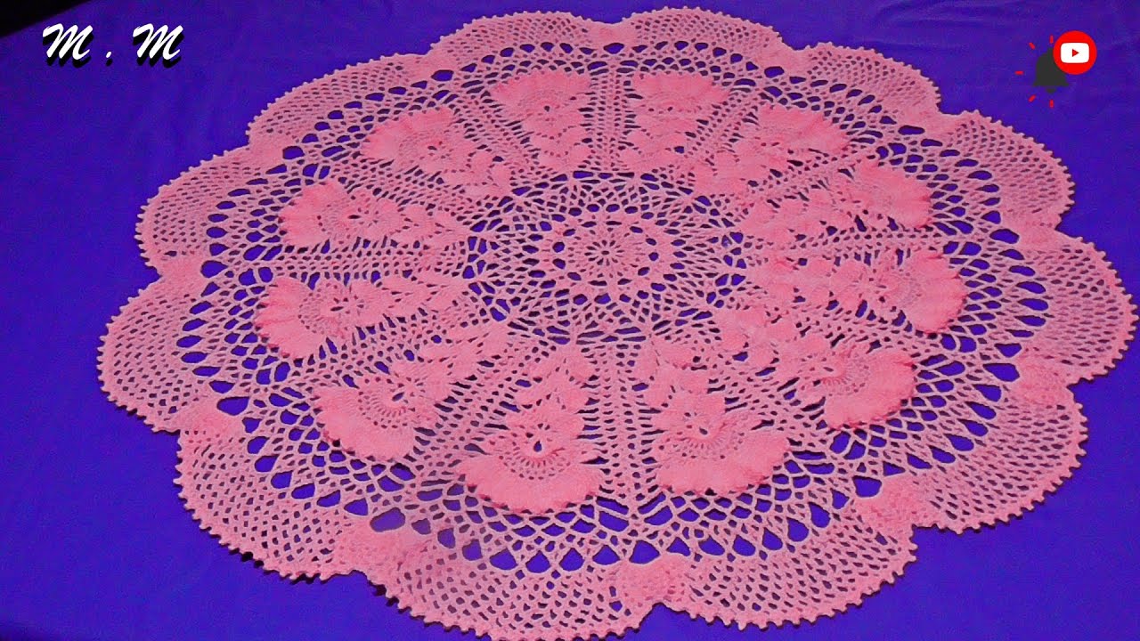 TAPETE REDONDO CAPULLO DE FLOR  ROSA TEJIDO A CROCHET PASO A PASO (PARTE 1)| MANUALIDADES MARTINA