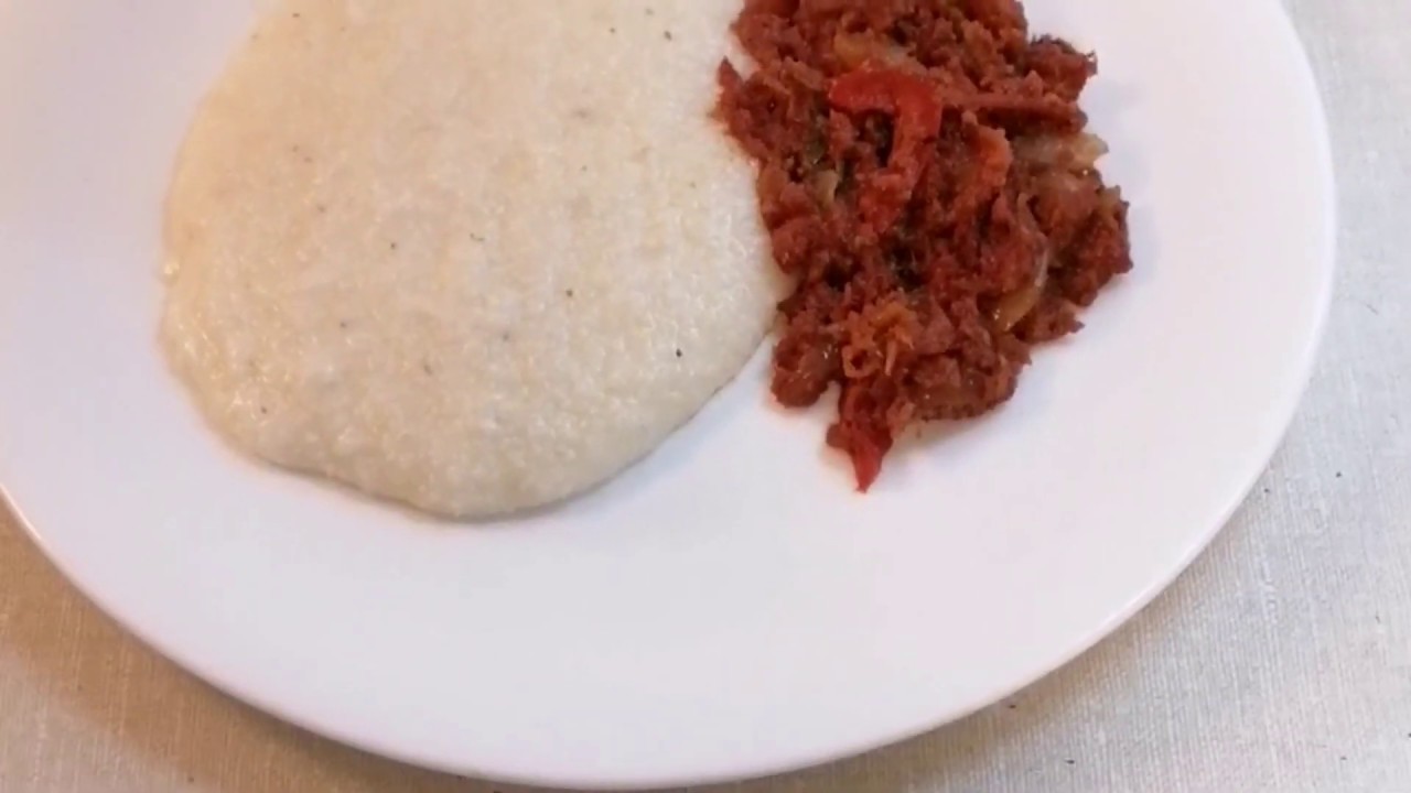 BAHAMIAN BREAKFAST CORN BEEF/FIRE ENGINE (BULLY BEEF) AND GRITS