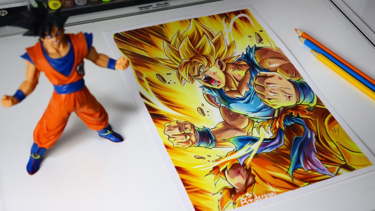 DESENHANDO O LENDÁRIO SUPER SAYAJIN - DRAGON BALL Z
