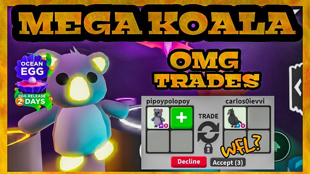Trading MEGA NEON KOALA in RICH SERVER / Adopt me / COMMENT OFFERS /Roblox Ph