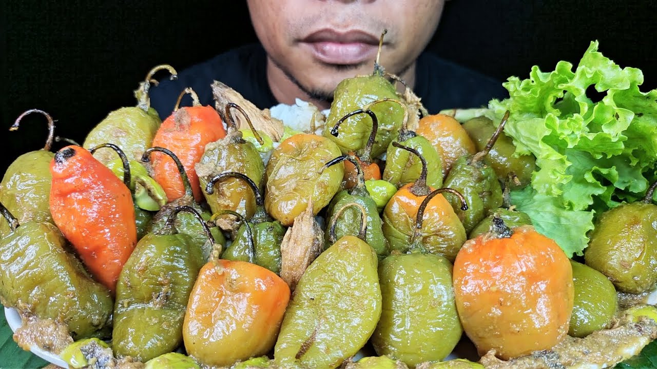ASMR Ase Cabe Gendot Super Pedas 🌶🔥 | Extreme Spicy Gendot Chili ASMR Eating Sounds
