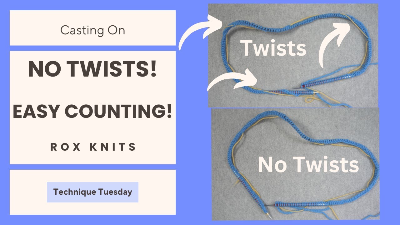Casting on a long edge without twisting (easy to keep count!) // Technique Tuesday