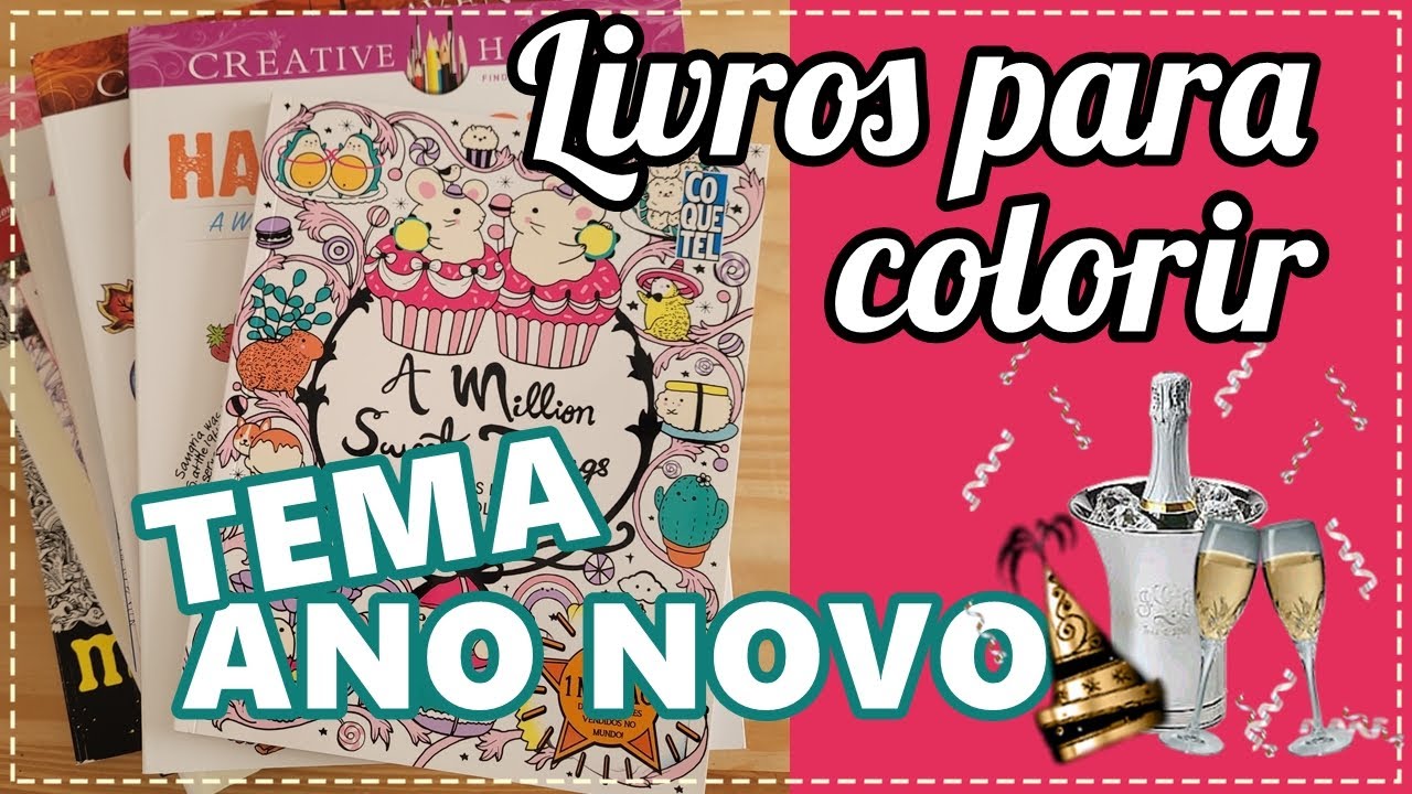 Livros para Colorir Tema Ano Novo