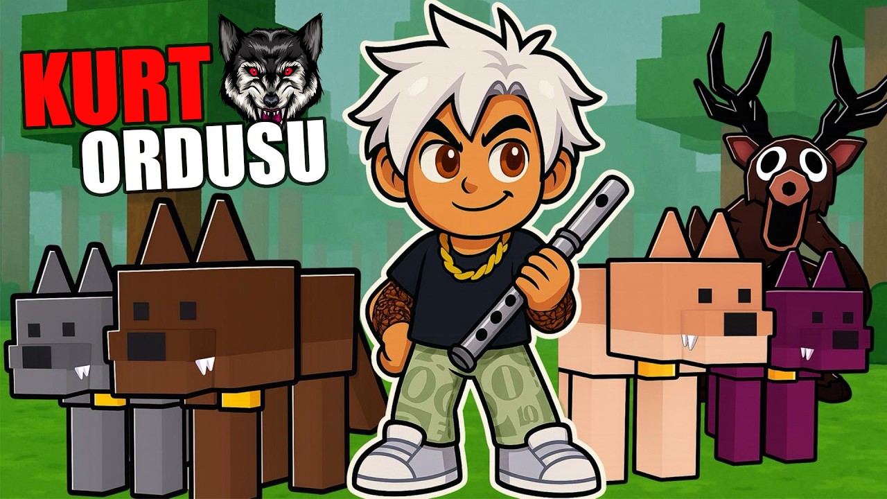 5'li KURT Ordumla Ormanda 99 Gece Hayatta Kaldım! 🐺BEAST MASTER🐺 Roblox 99 Nights in Forest 🌲