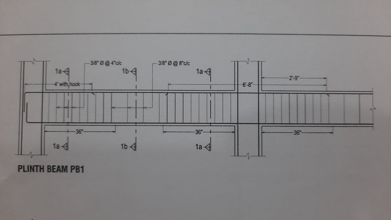 How to Read Plinth Beam Drawing? Depth of Beam for 4 floors Building