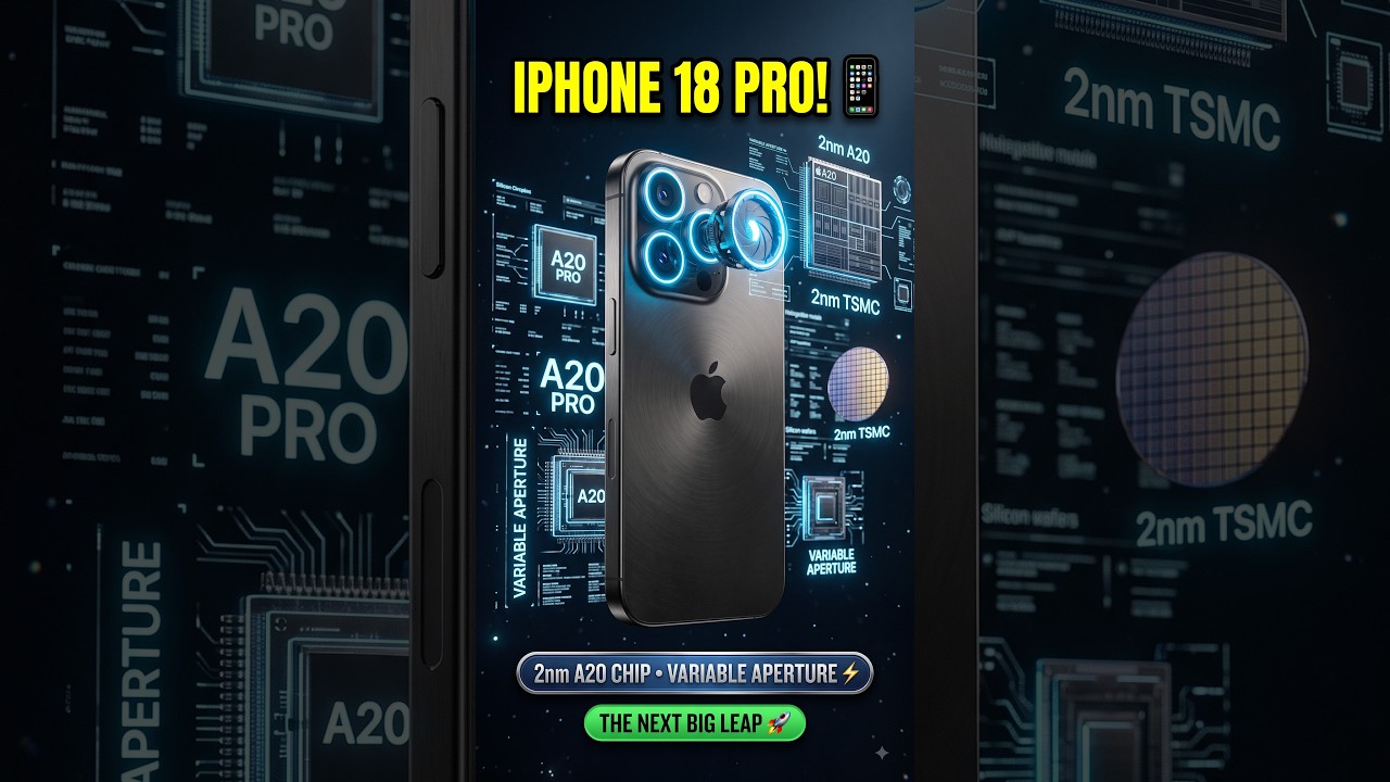 iPhone 18 Pro Leaks 2nm A20 Chip, Variable Aperture & Under Display Face ID! 📱🔥