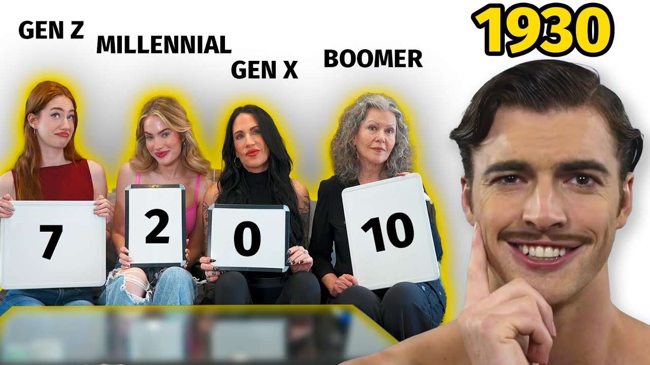 4 Generations of Women Rank 100yrs of Men's Beauty