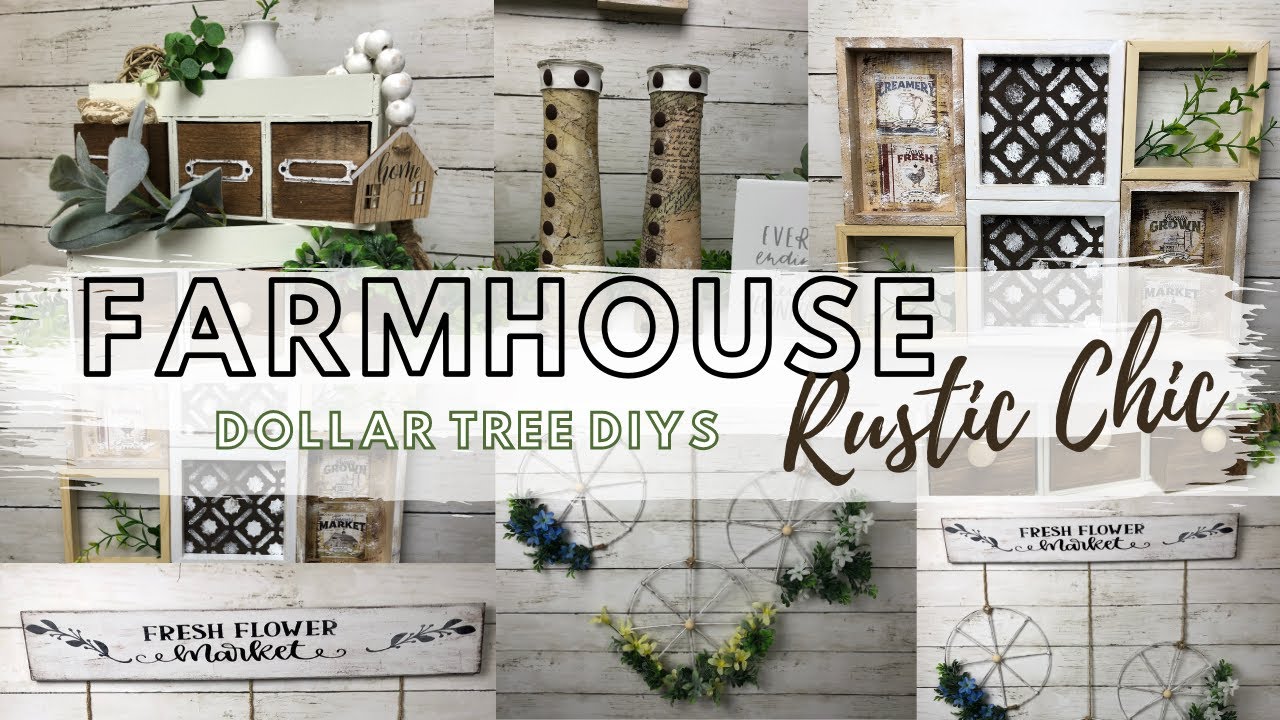 HIGH END FARMHOUSE CHIC DIY DECOR | | Easy & Fun to Create! | Dollar Tree DIY | Inspired Me Collab
