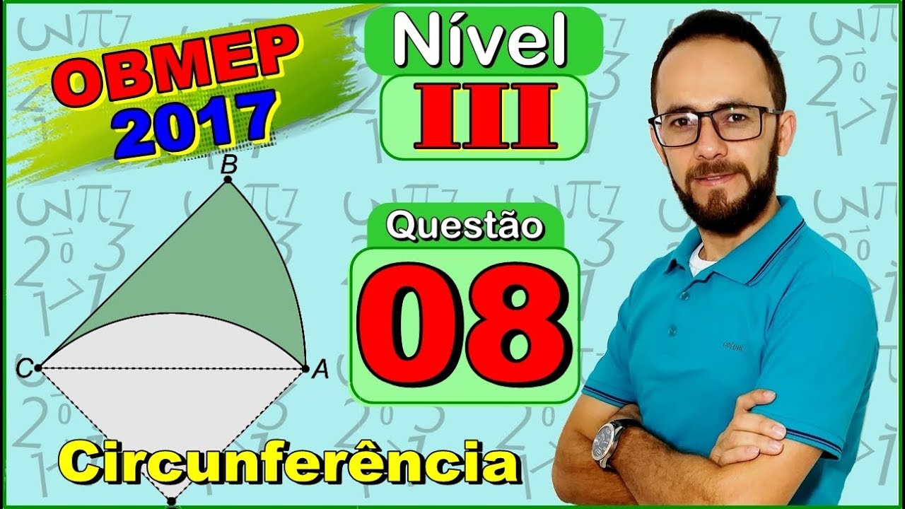 OBMEP 2017 - Nível 3 - QUESTÃO 8 - 1ª FASE (circunferência)