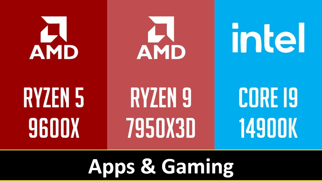 RYZEN 5 9600X vs RYZEN 9 7950X3D vs CORE I9 14900K