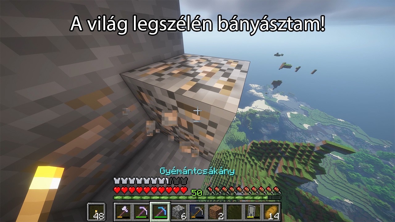 1 blokkra a haláltól! Minecraft #13