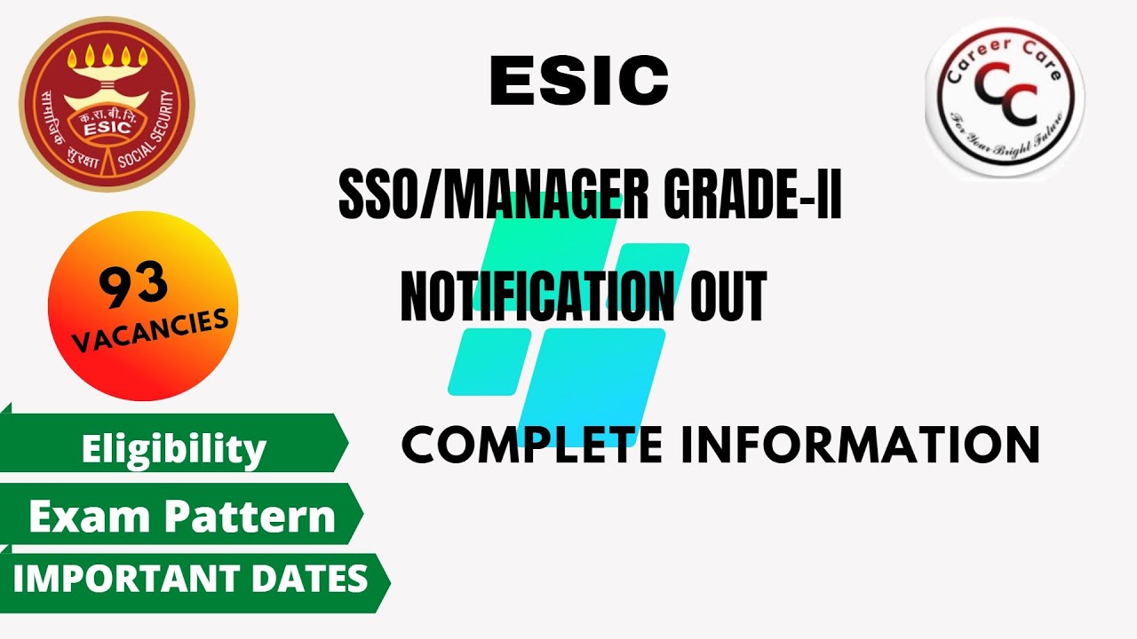 ESIC SSO Recruitment 2022