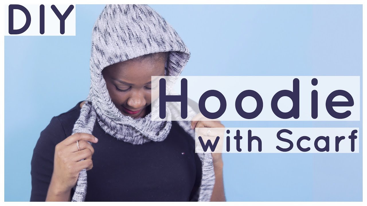 DIY Hoodie with Scarf Attached