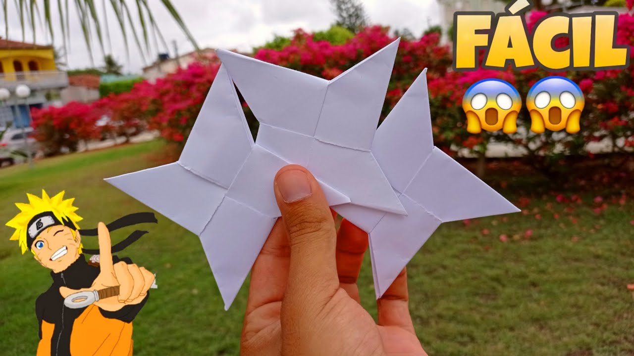FAZENDO SHURIKEN DE PAPEL MUITO F&Aacute;CIL / como fazer Shuriken de papel f&aacute;cil e r&aacute;pido #deixaolike