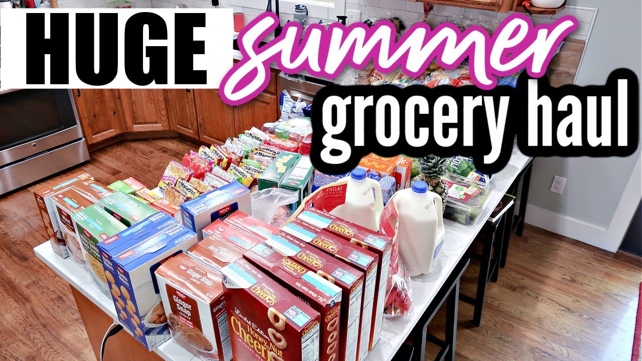 HUGE GROCERY HAUL FOR SUMMER | BIG FAMILY FOOD ON A BUDGET | FRUGAL FIT MOM
