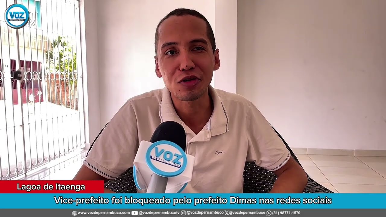 Vice-prefeito foi bloqueado das redes sociais do prefeito de Lagoa de Itaenga
