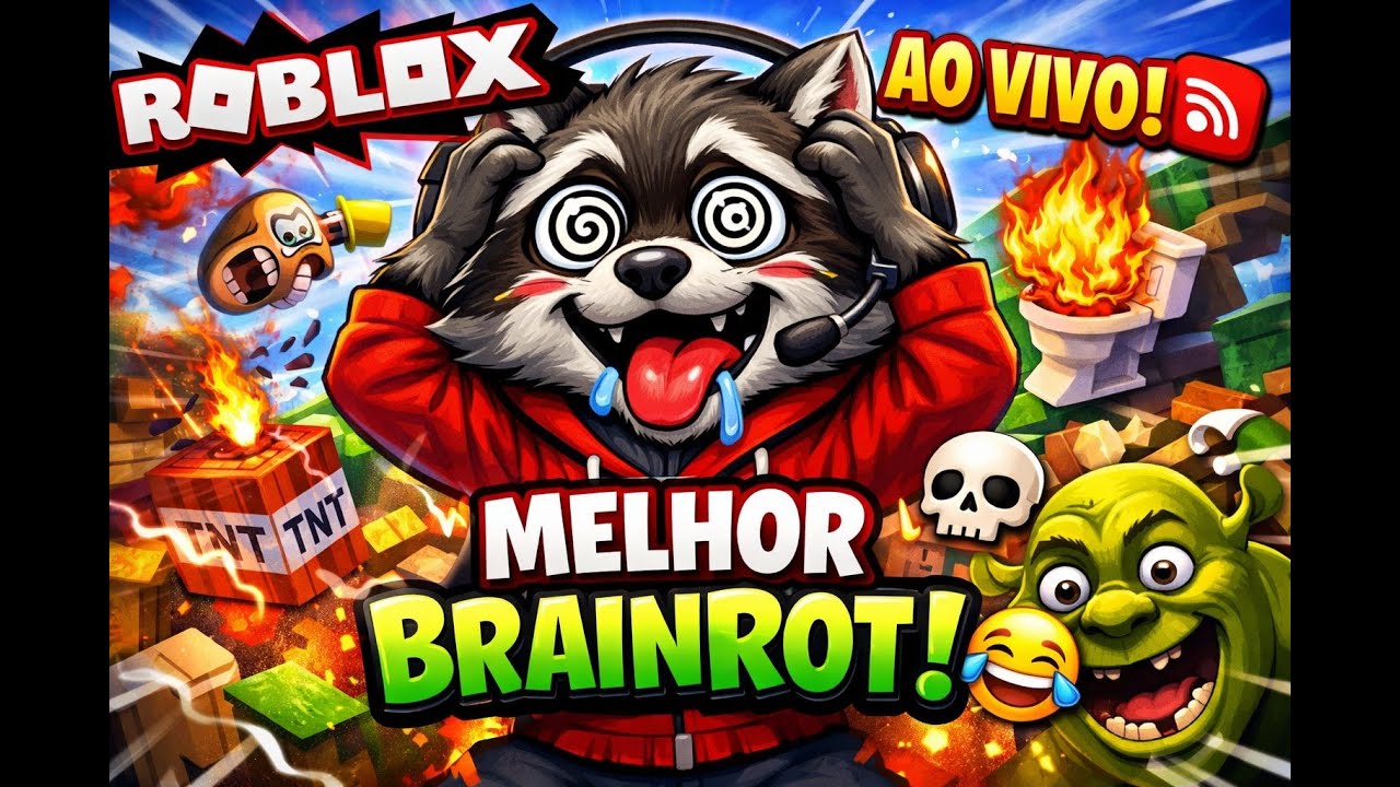 ROBLOX AO VIVO 🧠🔥 | Tentando os MELHORES BRAINROTS do Roblox (Nível Insano)