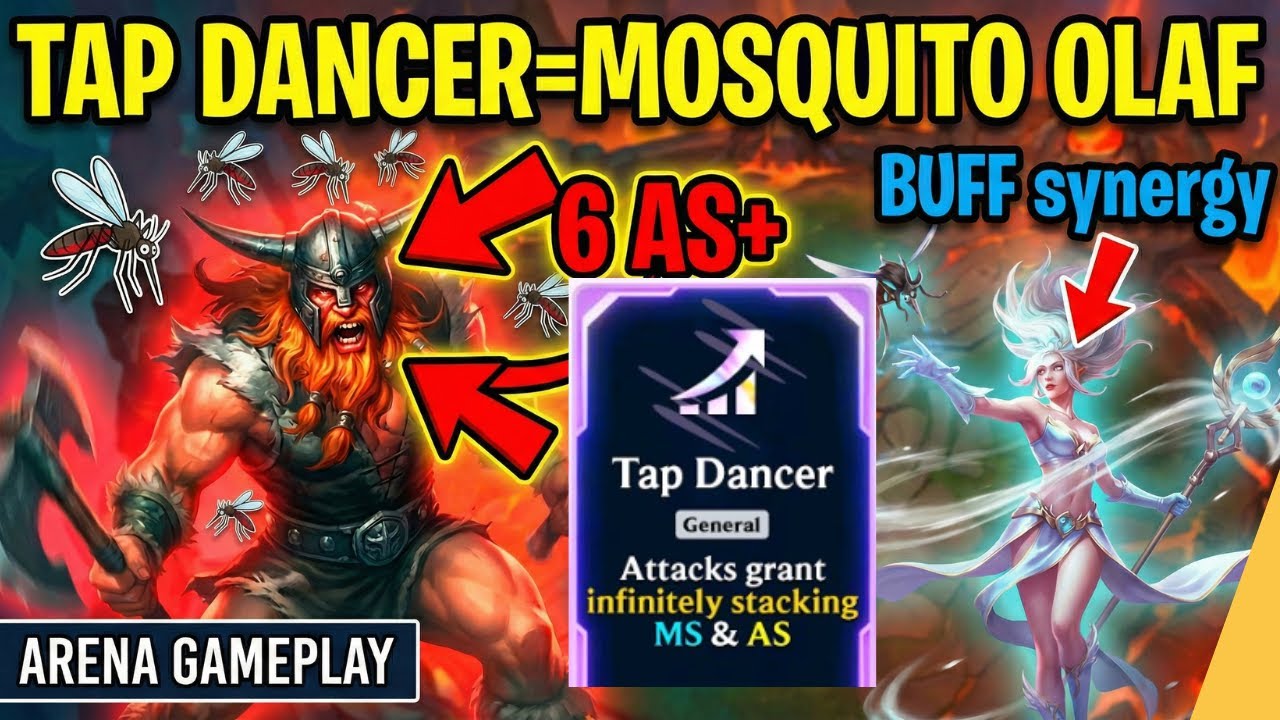 OLAF 6 AS+/Mosquito/Janna Buff Synergy! | Arena LoL Gameplay