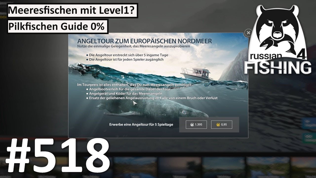 Meeresfischen mit Level 1? Angeltour Guide für Anfänger Pilkfischen Frequenz Russian Fishing 4 #518
