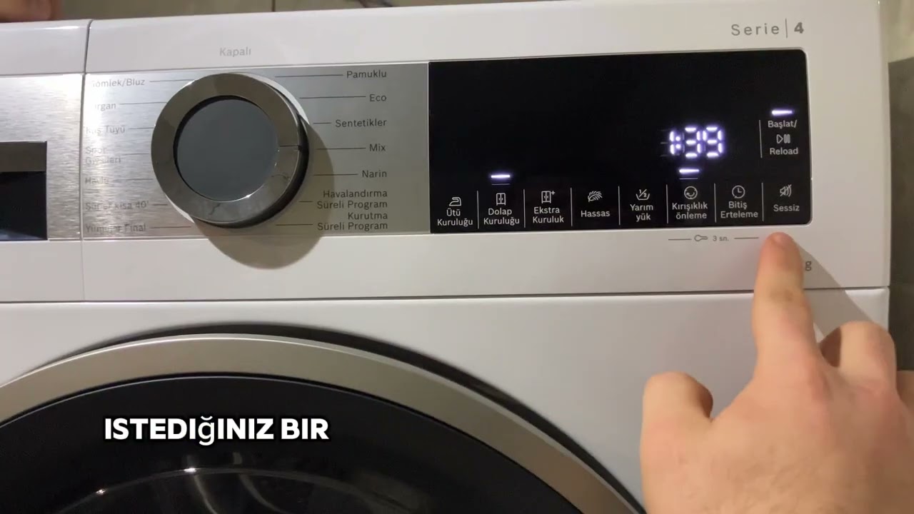 BOSCH WQG25201TR KURUTMA MAKİNESİ NASIL KULLANILIR ? İlk ÇALIŞITIRMA &PROGRAMLAR TÜM DETAYLAR