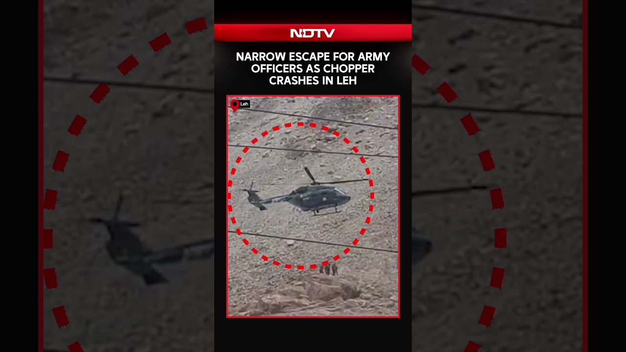 Indian Army Officers Survive Chopper Crash In Leh