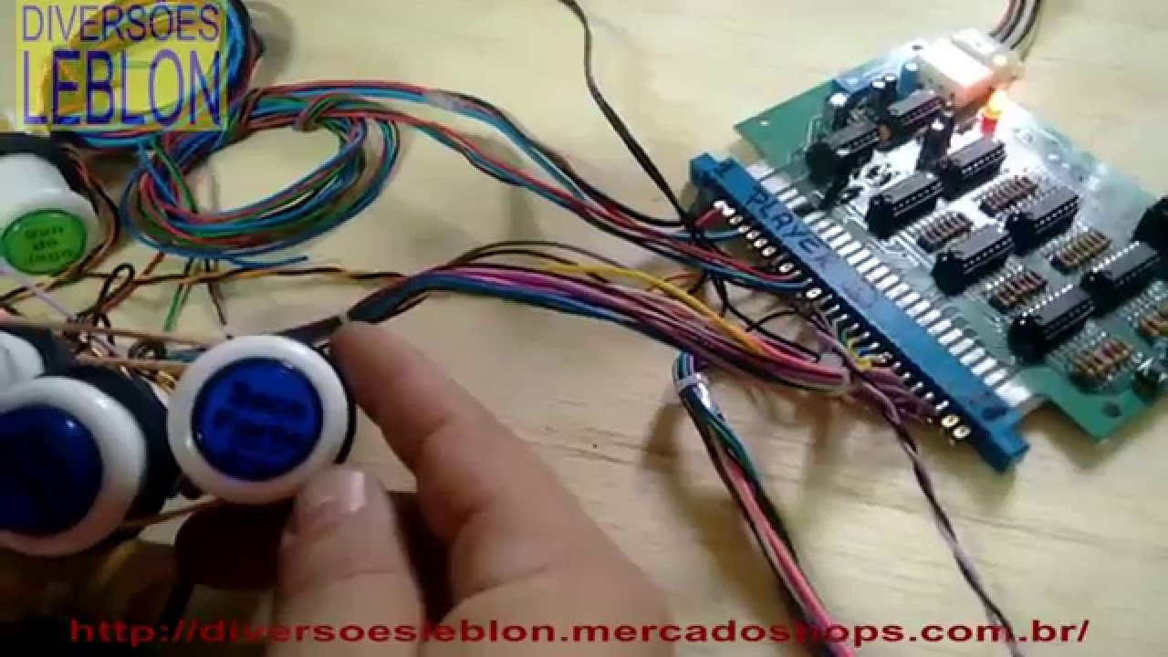 Demostração Ligando Kit multijogos e placa jamma mais chicote jamma