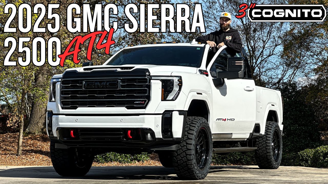 ПРОСТО И ЧИСТО: GMC Sierra 2500 AT4 2025 года | 3-дюймовый лифт-комплект Cognito | 22-дюймовые ко...