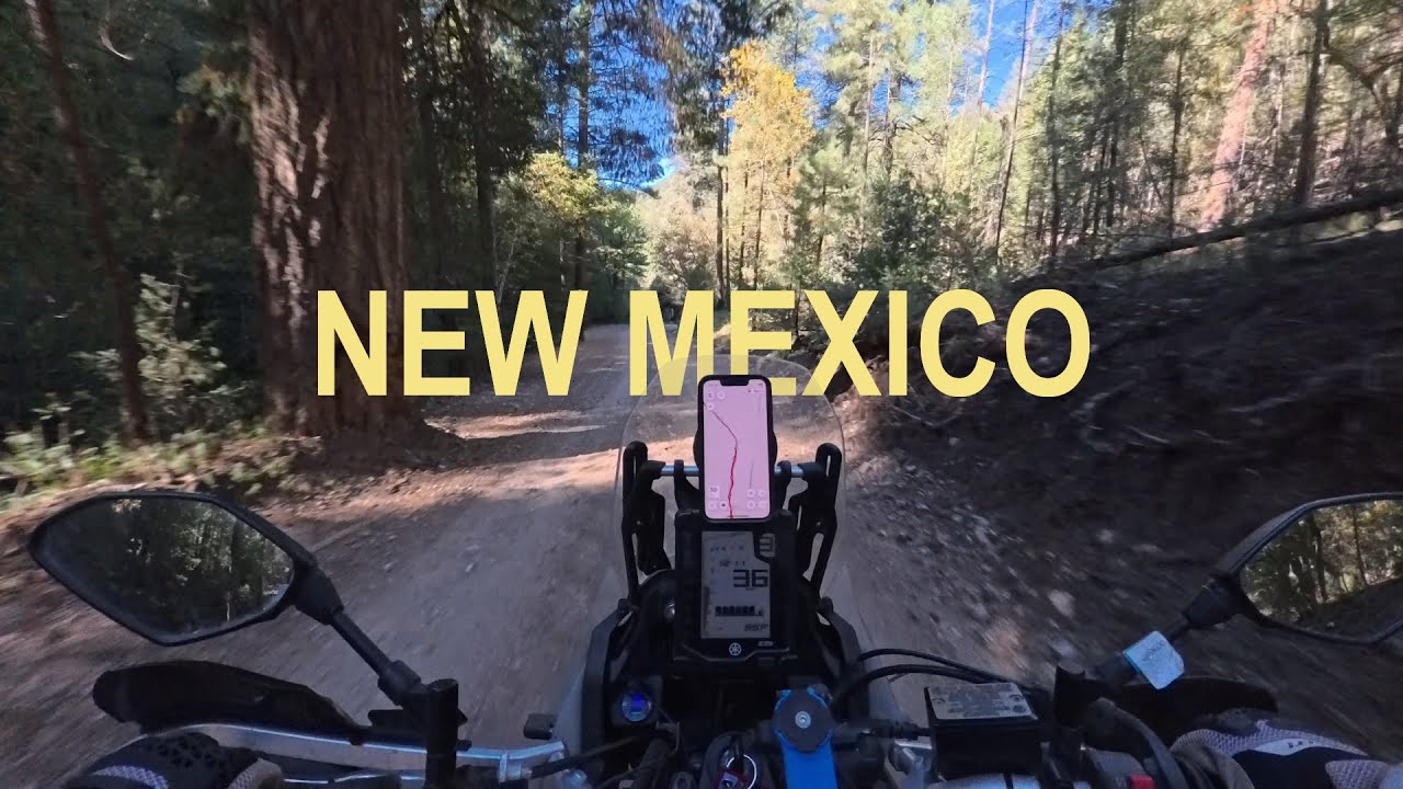 Riding through Lincoln National Forest on the New Mexico BDR