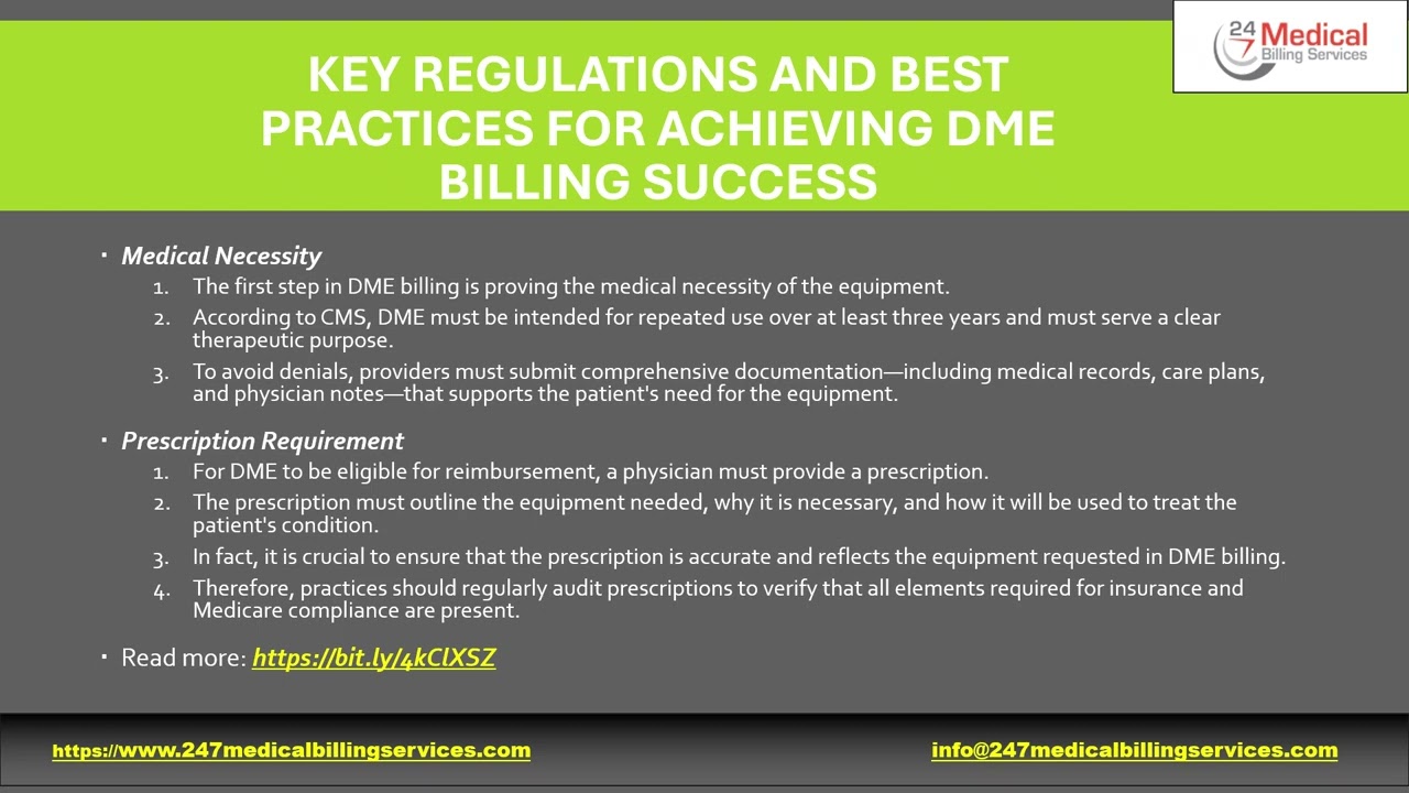 Understanding DME Billing Regulations and Best Practices for Compliance