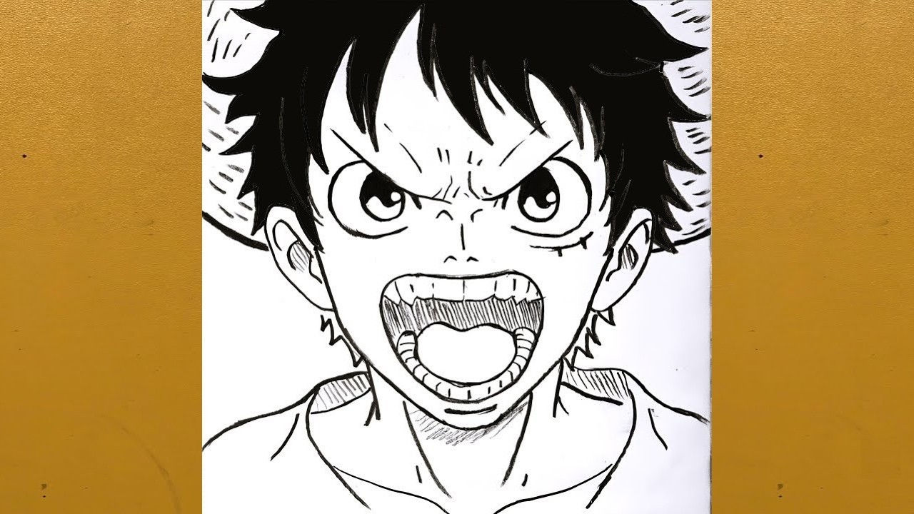 How to Draw Luffy Angry Face || Easy Pencil Anime Tutorial