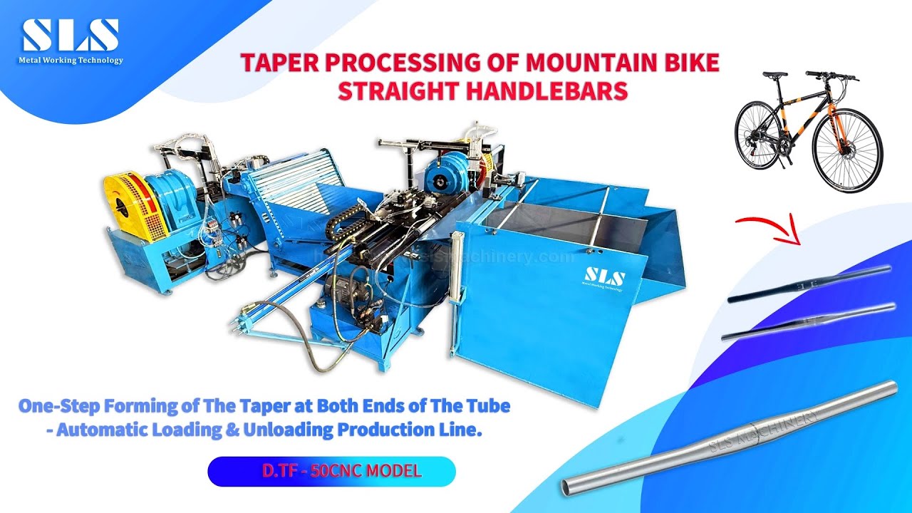 Automatic CNC Tube Tapering Machine | Pipe Both Ends Forming for Mountain Bike Straight Handlebars
