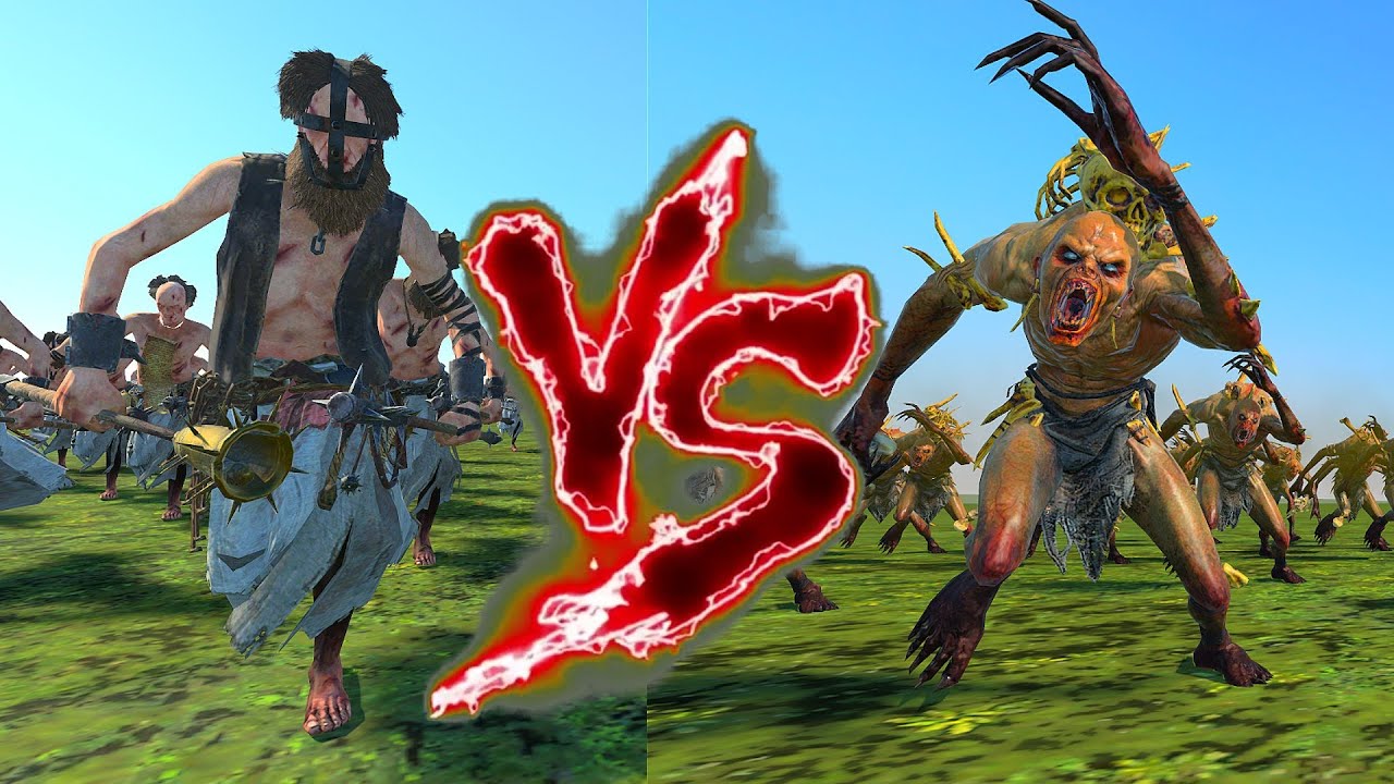 Flagellants VS Crypt Ghouls. Total War Warhammer 3