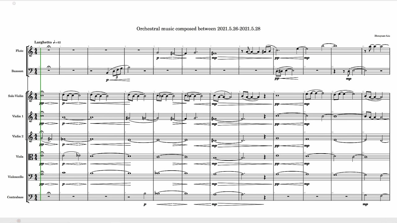 Orchestral music composed between 2021.5.26-2021.5.28 (Horizontal complete score)