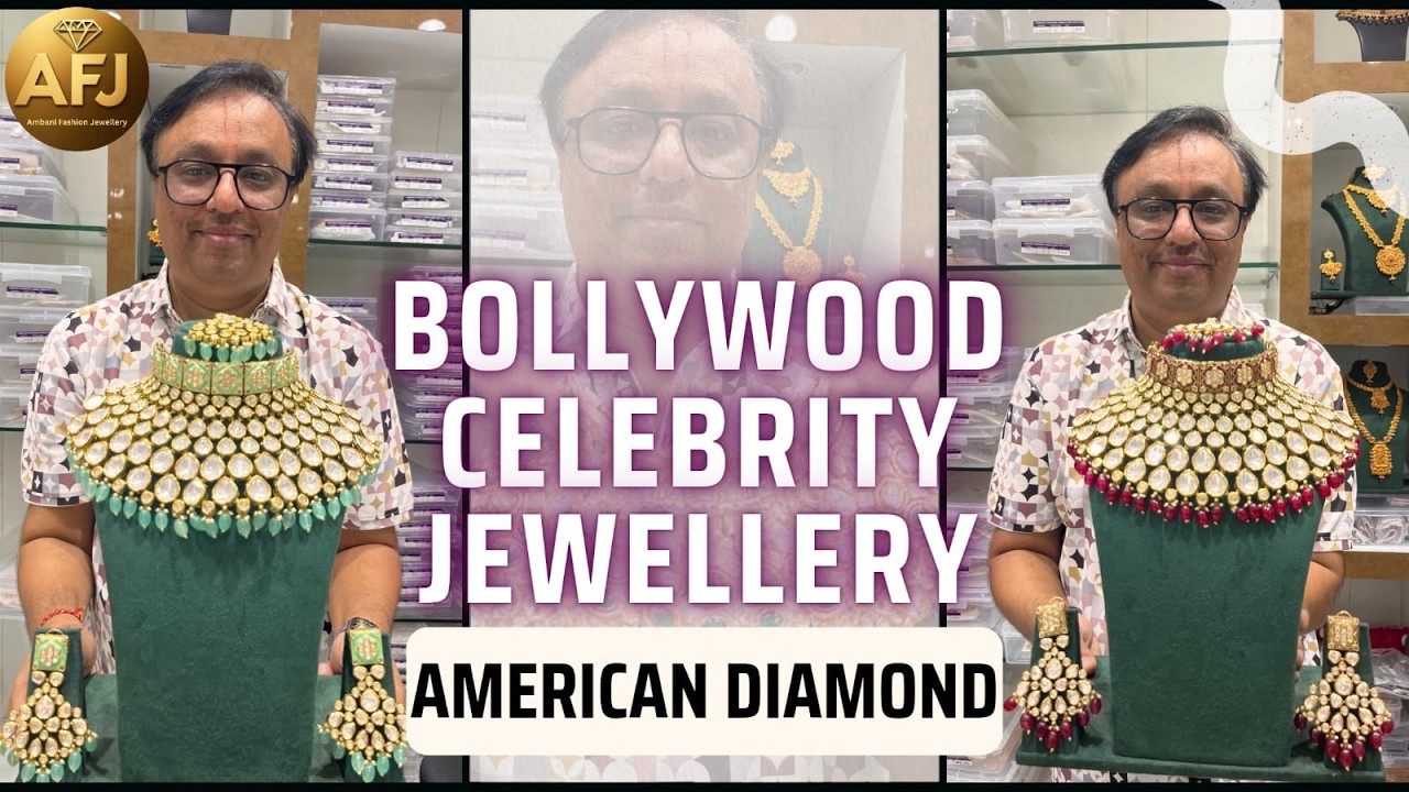 Best Bollywood Celebrity Style American Diamond Necklace Set|Complete Bridal Set|Worldwide Delivery