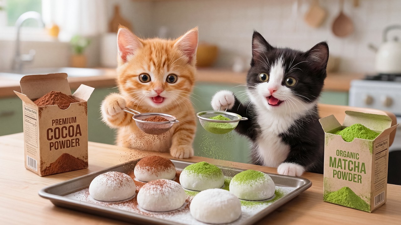 Kitten Waits in Line for Mochi but It’s Sold Out… Mama Cat Makes Sweet Mochi at Home |Warm Healing
