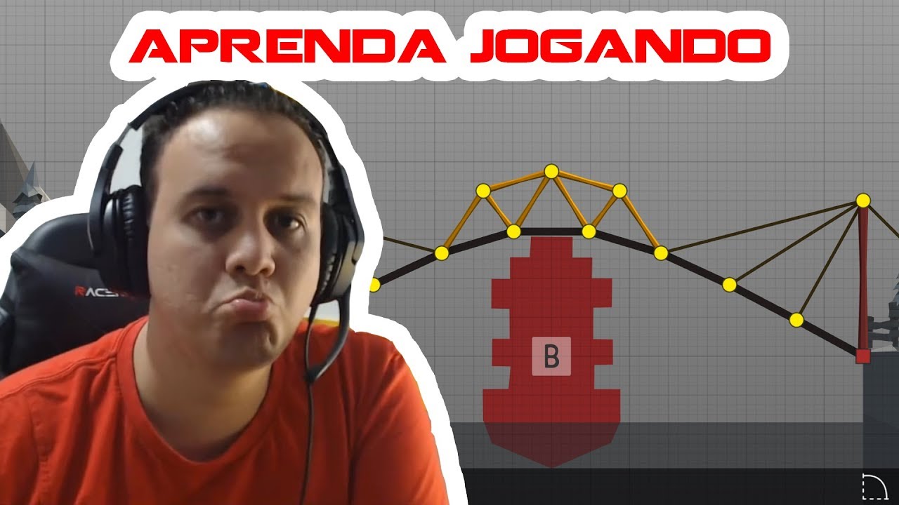 Engenheiro Civil jogando Poly Bridge