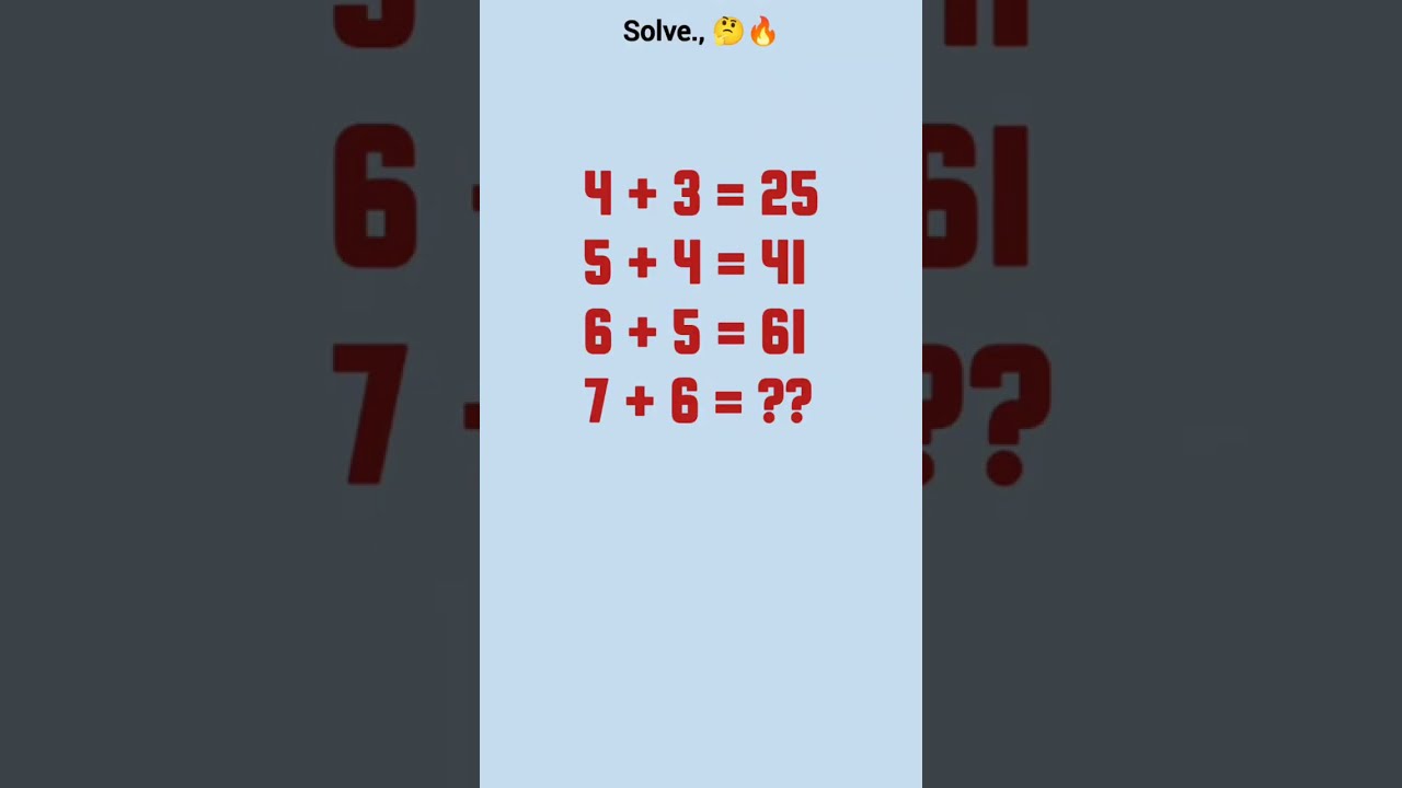 Maths Genius👌#math question #iq puzzle #brain test