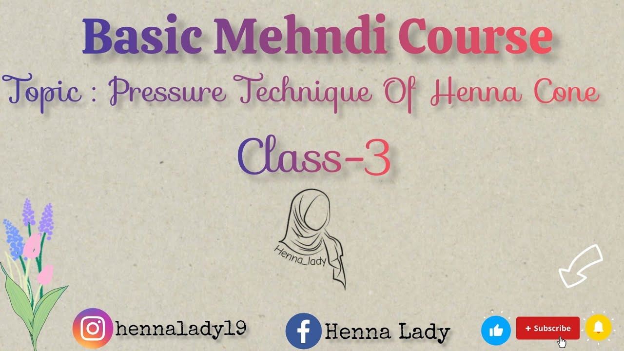 Pressure Technique of Henna Cone || How to use Pressure Technique With Henna Cone || @Henna Lady