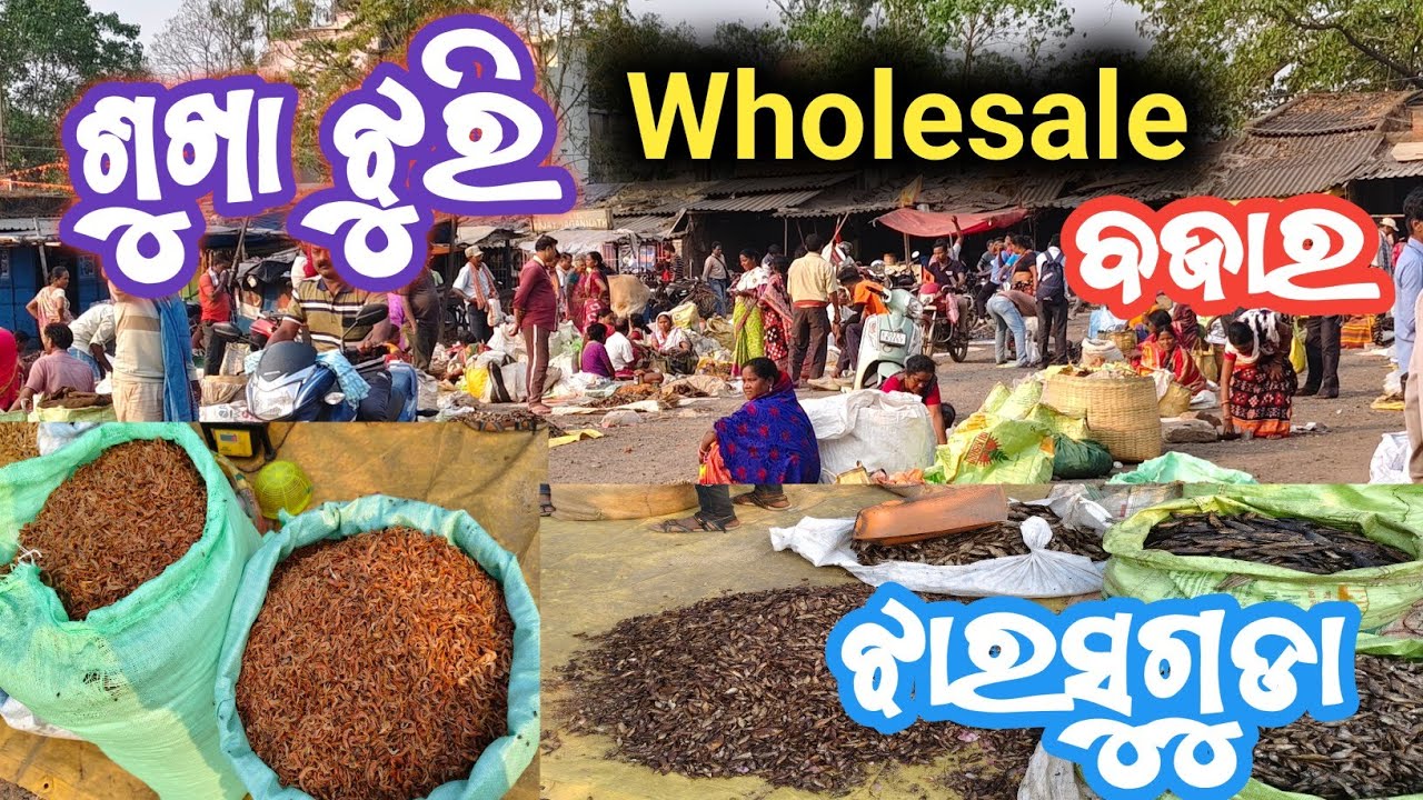 ଶୁଖା ଝୁରି Wholesale ବଜାର /Jharsuguda #paschimodishavloger