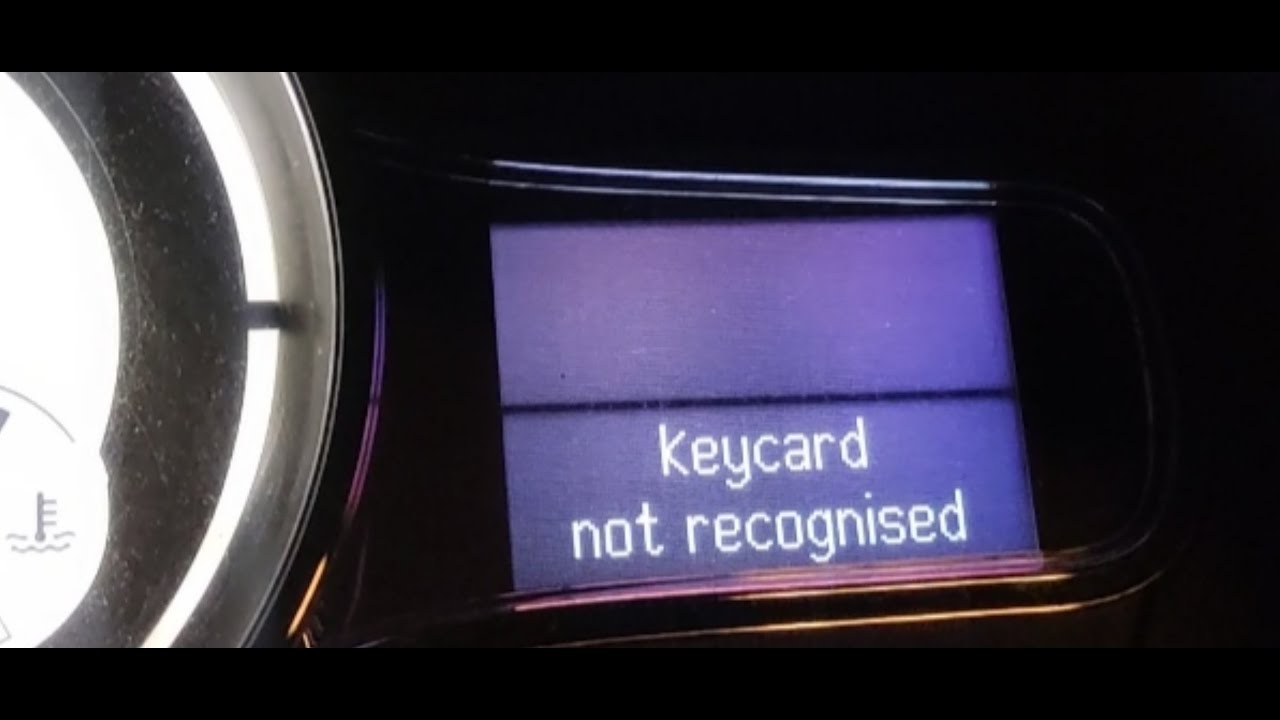 Keycard not recognizet Renault, Ключ-карта не распознается, Renault neatpazīst atslēgas karti