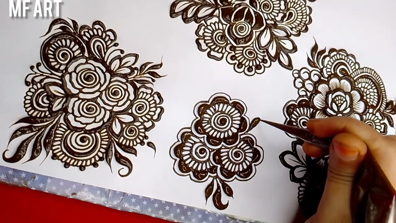 Beautiful floral  mehndi bunches || mehandi ka design || mehandi ka design ||mehndi bunches|| 