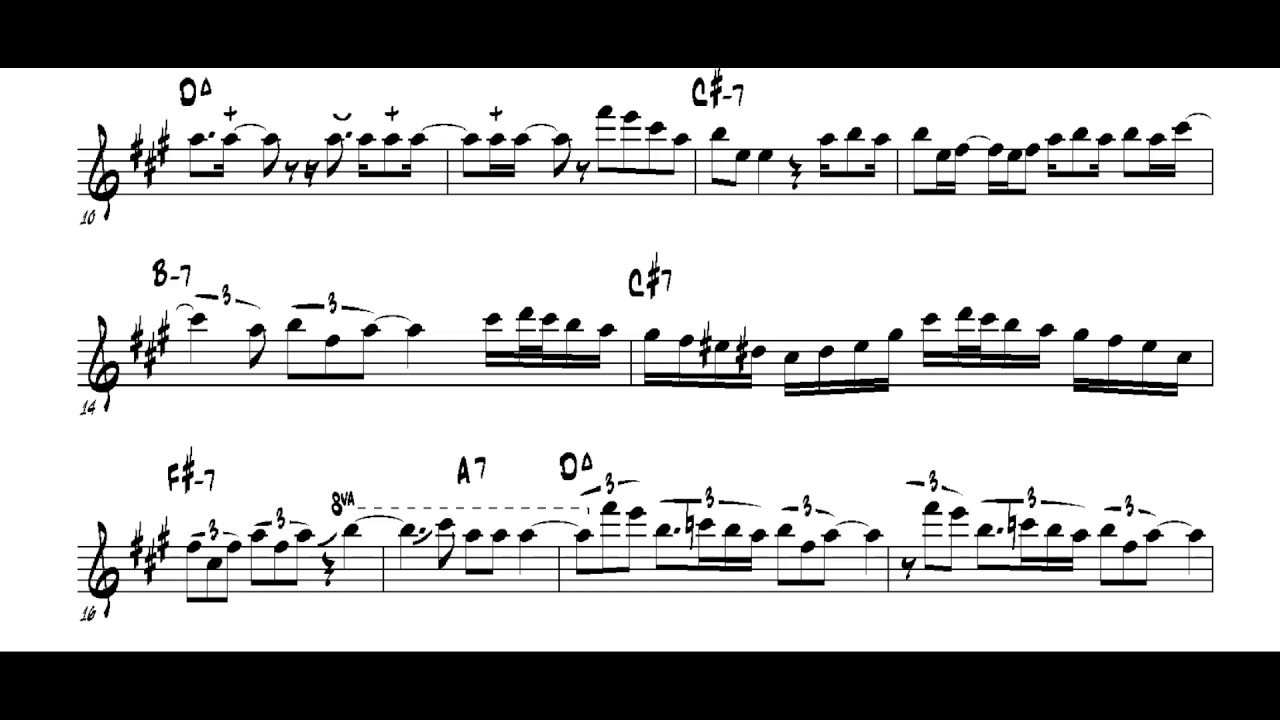 Bob Berg - Tenor sax solo transcription - 