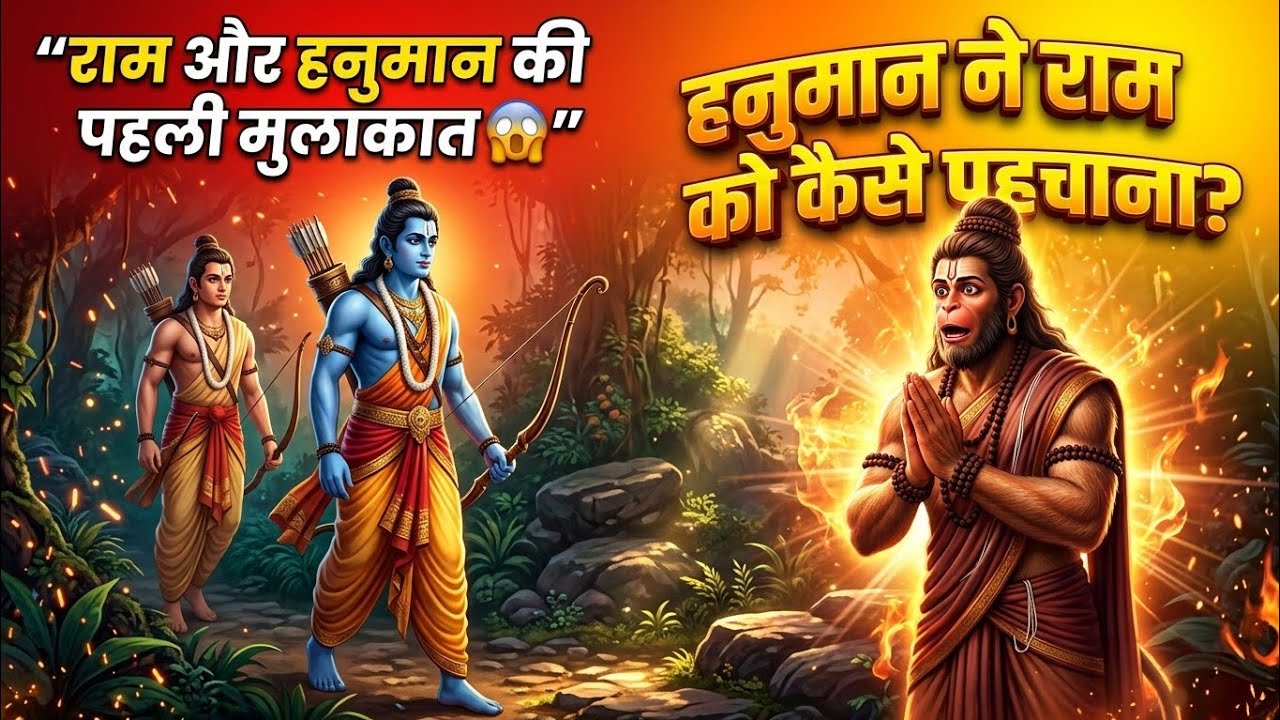 राम और हनुमान की पहली मुलाकात 😱 | असली कहानी | Ram Hanuman First Meeting