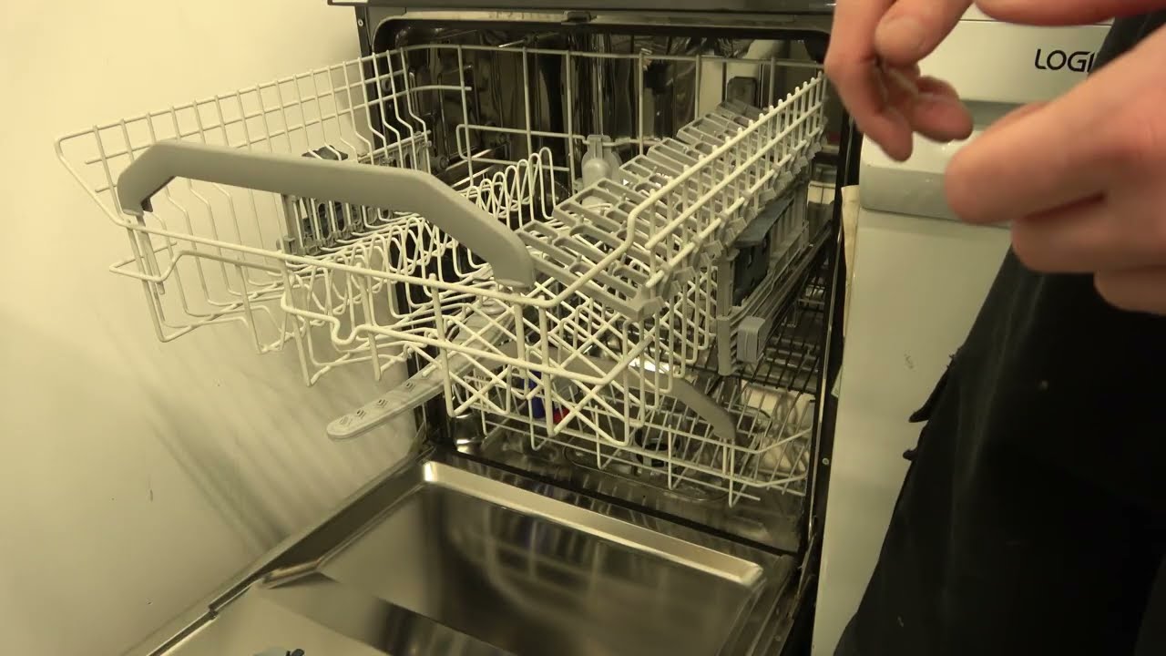 How to raise and lower racks on Hotpoint or indesit dishwasher